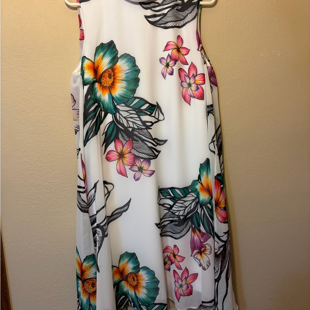 NWOT Joseph Ribkoff Floral Shift Dress High Neck Style 181621 Multi Color Sz 14